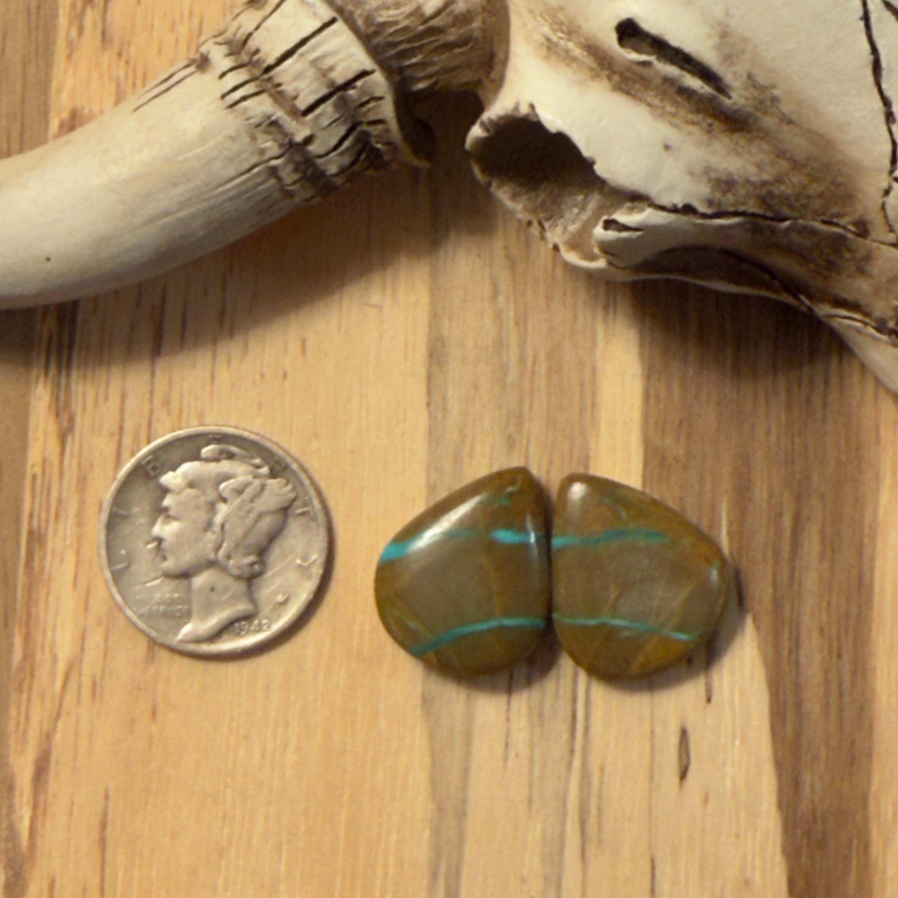 Royston Ribbon Turquoise Matching Pair