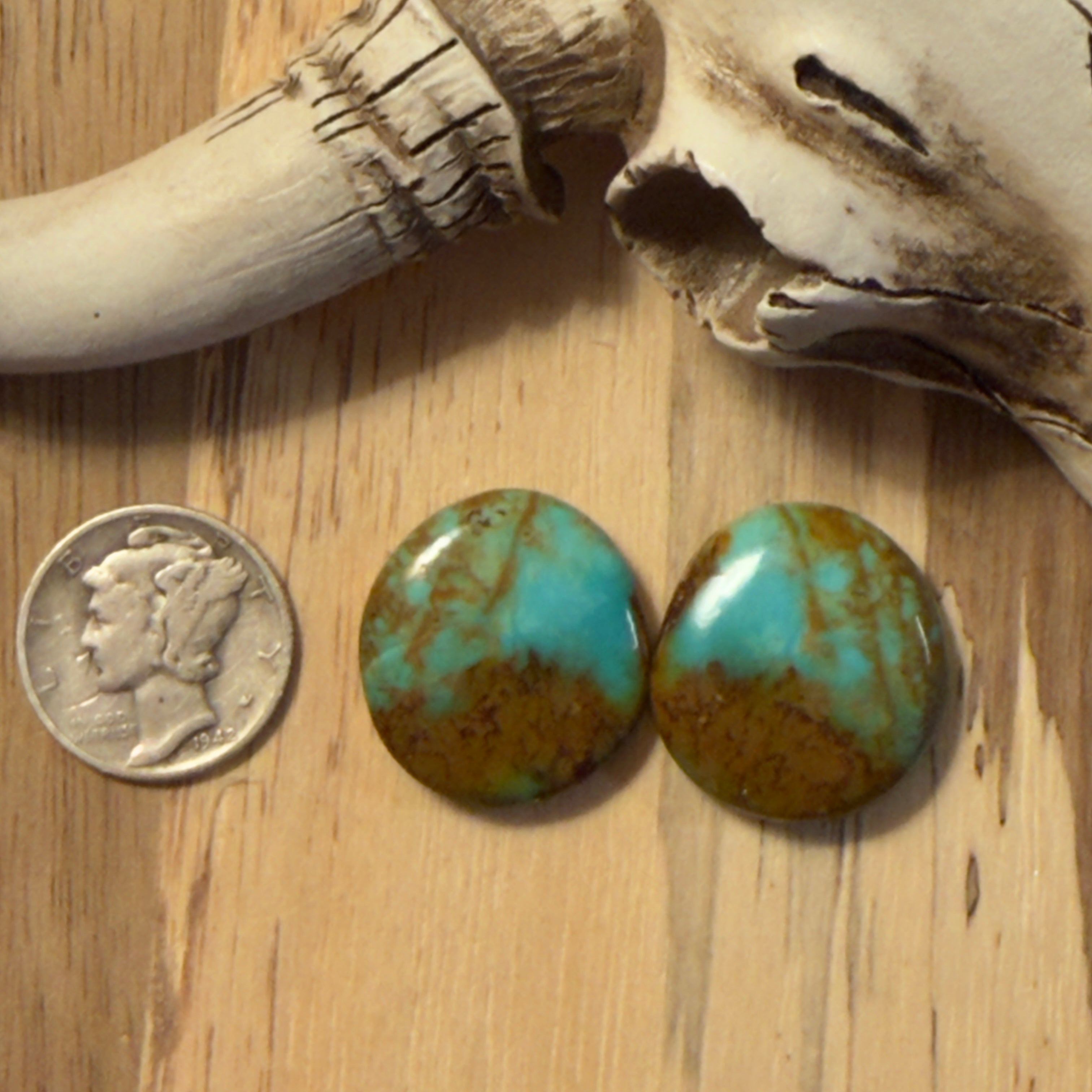 Royston Ribbon Turquoise Matching Pair