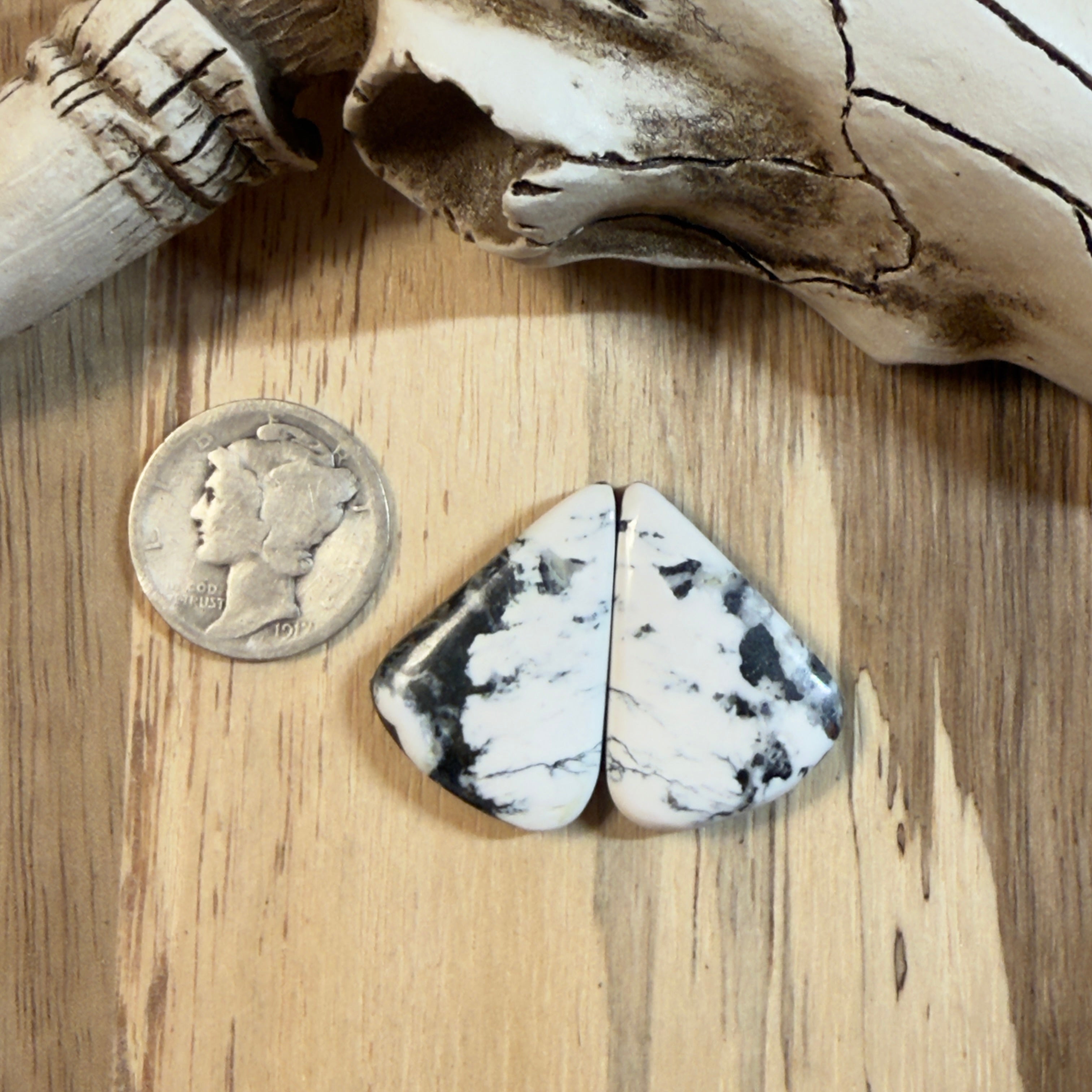 White Buffalo Matching Pair