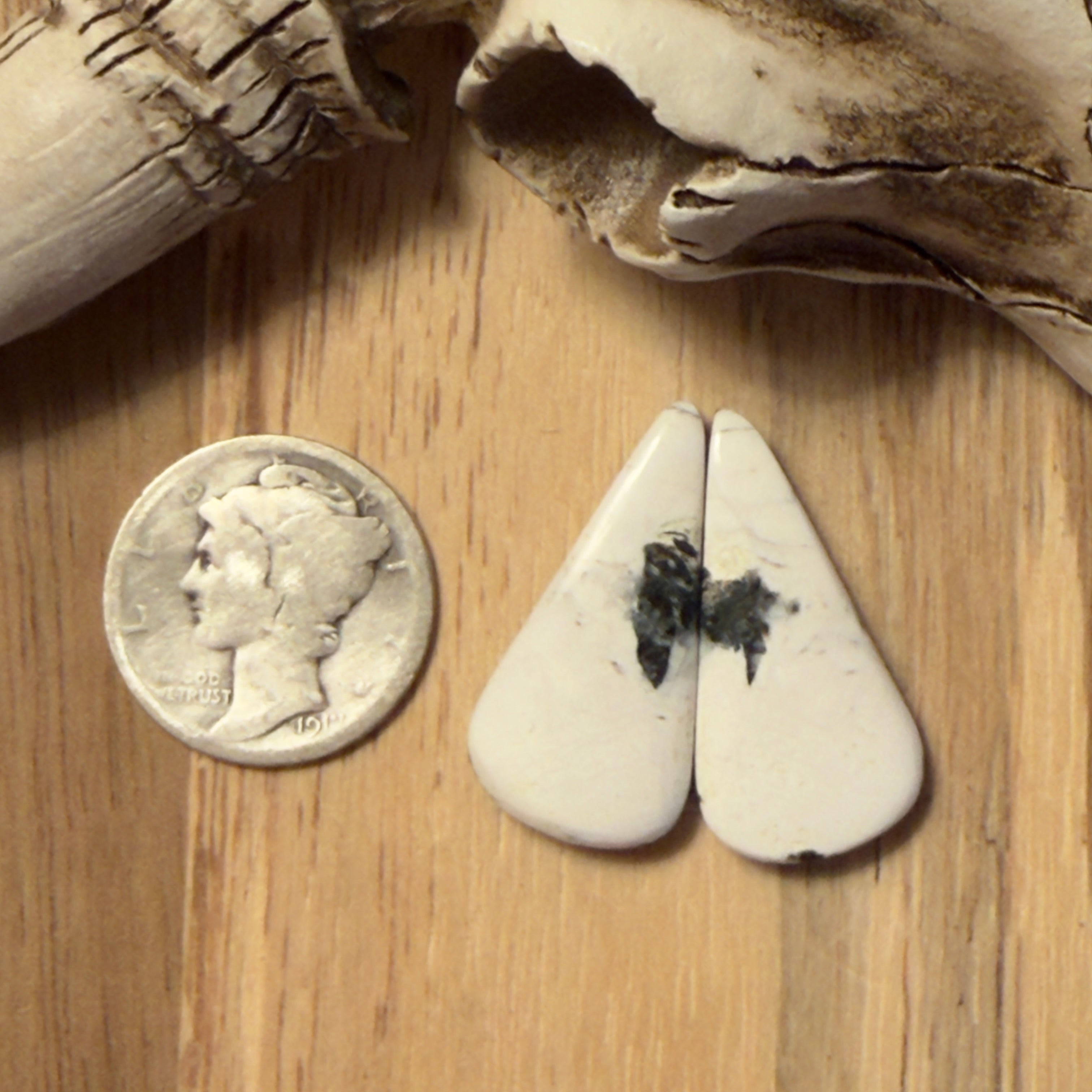 White Buffalo Matching Pair