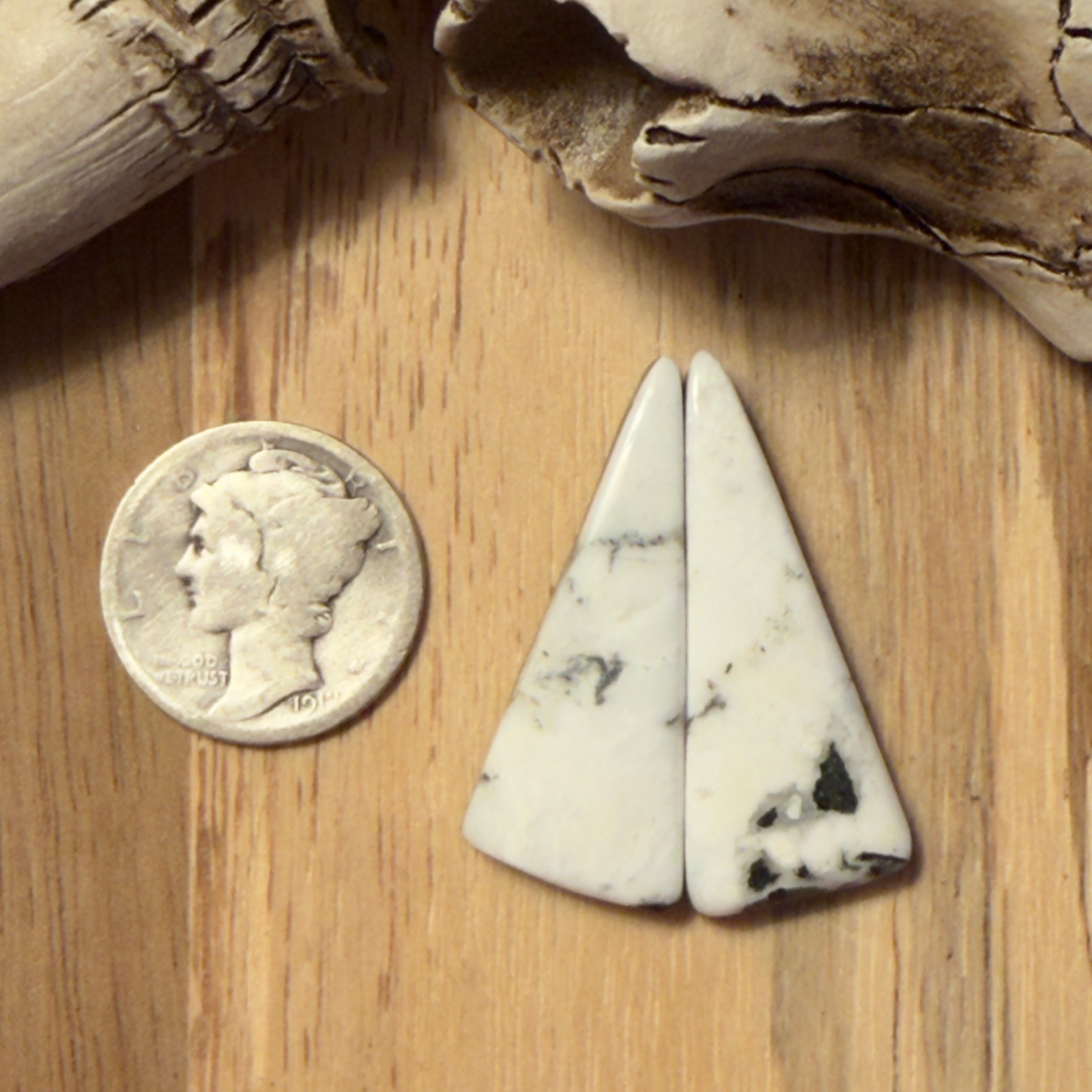 White Buffalo Matching Pair