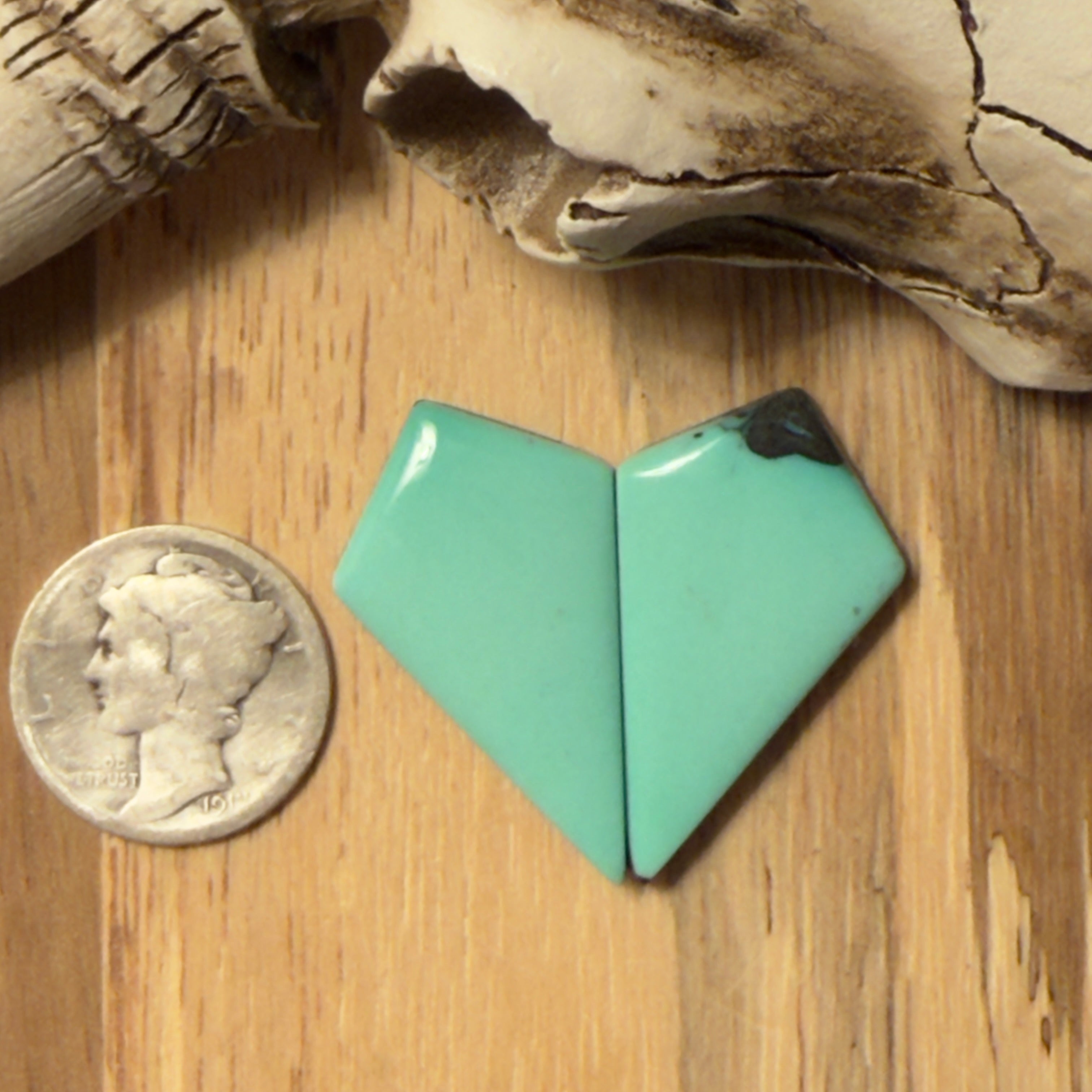 Emerald Rose Variscite Matching Pair