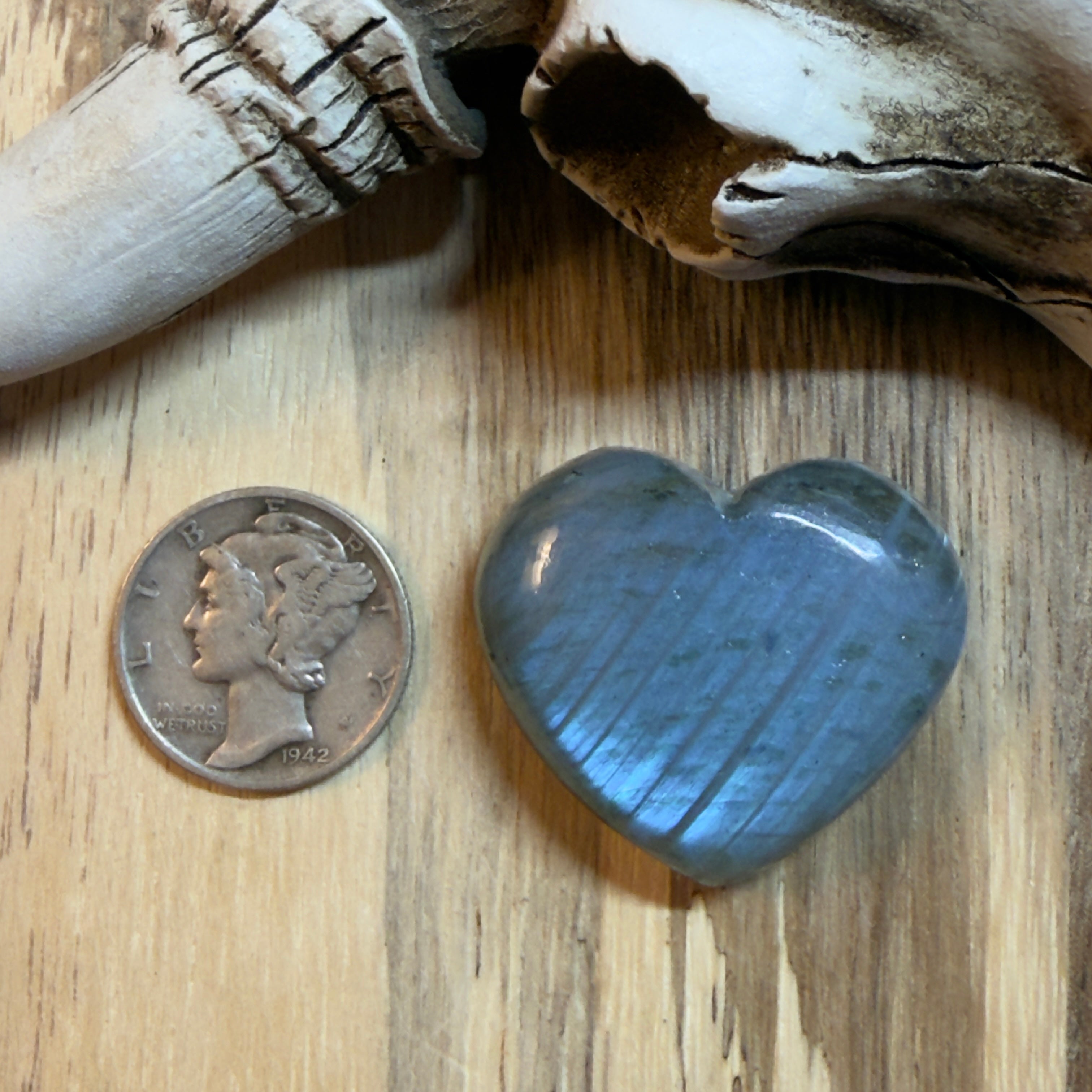 Labradorite Heart