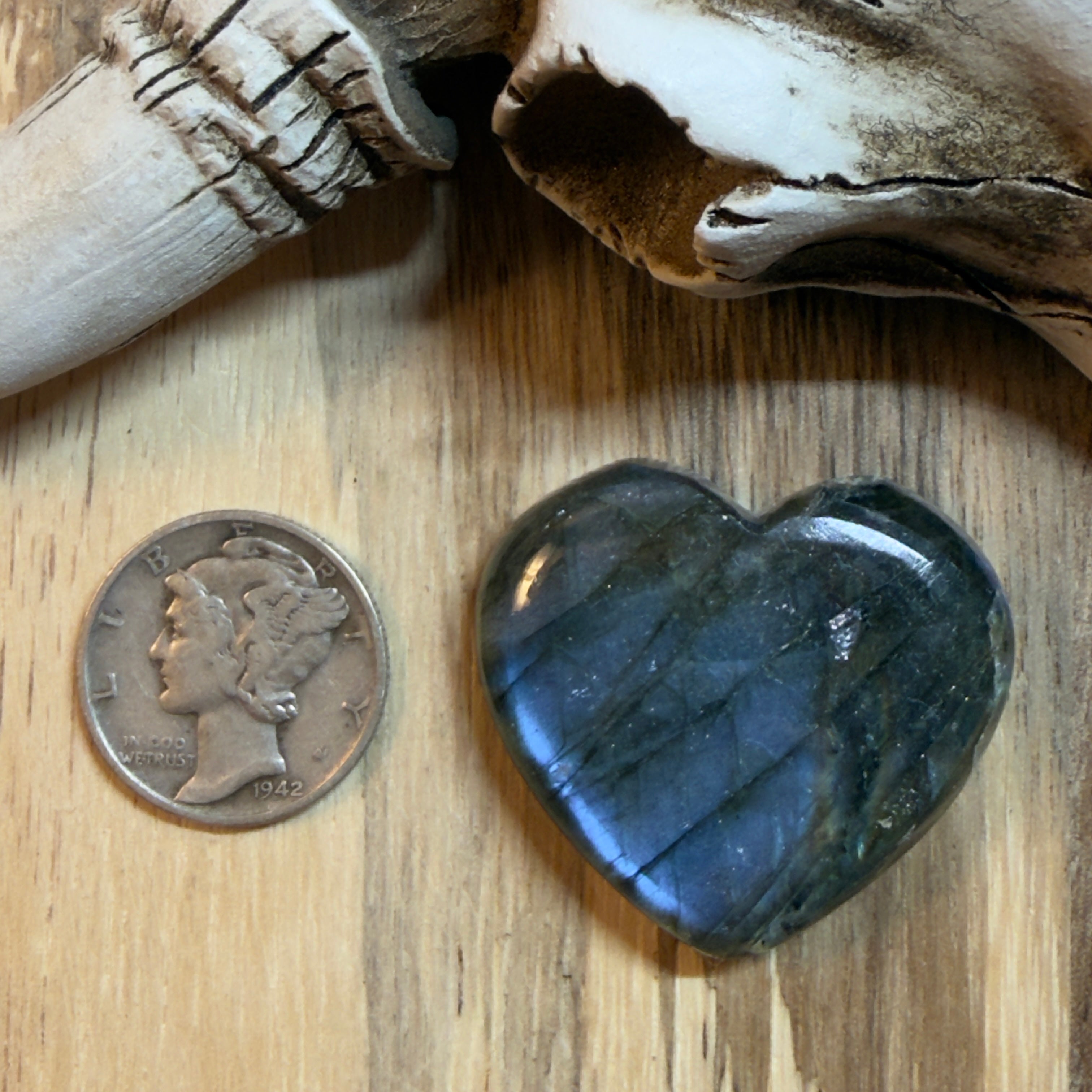 Labradorite Heart